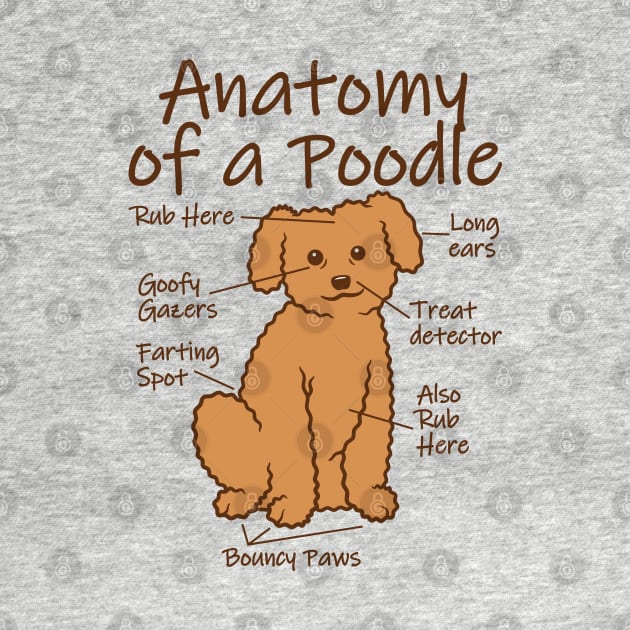 Funny Anatomy Of A Poodle by JS Arts